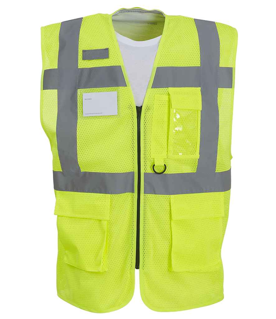 Yoko Hi-Vis Top Cool Open Mesh Executive Waistcoat - PenCarrie